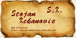Stojan Kekanović vizit kartica